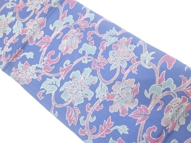JAPANESE NAGOYA OBI / WOVEN FLOWER ARABESQUE